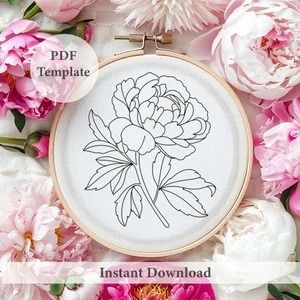 EmbroideryGalleryPDF - Etsy Embroidery Designs Templates, Floral Embroidery Patterns Printable, Peony Embroidery Pattern, Floral Embroidery Patterns Templates, Peony Embroidery, Embroidery Creative, Etsy Patterns, Digital Embroidery Patterns, Embroidery Template