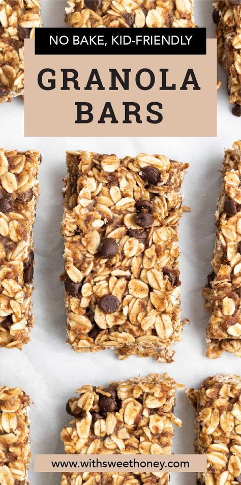 Healthy Granola Bar Recipe, Healthy Granola Bar, Granola Bar Recipe Healthy, Healthy Foods To Buy, Bake Granola Bars, Bars Recipes Healthy, No Bake Granola, Homemade Granola Bars Healthy, Granola Bar Recipe