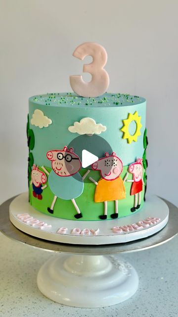 Peppa Pig Muddy Puddle Cake, Cake Peppa Pig Birthday, Peppa Birthday Cake, Peppa Pig Muddy Puddles, Peppa Pig Cupcakes, Peppa Pig Cake Topper, Papa Pig, Peppa Pig Birthday Cake, Pig Birthday Cakes