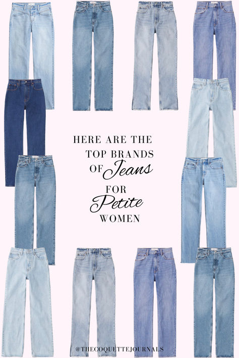 Of all the closet essentials a woman needs, a pair of blue denim jeans that are flattering and fit perfectly are at the top of the list. A perfect pair of jeans are always going to be worth the hunt and worth the money. But petite women know the struggle, not every store is going to have jeans that fit our short height and frame unfortunately. But look no further because your dream pair of jeans just got one step closer. ♡ Jeans For Petite, Jeans For Petite Women, Short Height, One Step Closer, Closet Essentials, Petite Women, The Closet, Blue Denim Jeans, Jeans Brands