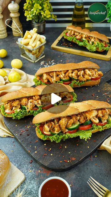 SooperChef on Instagram: "Subway Style Sandwich at Home by SooperChef 😍 - Chicken Sandwich Recipe  Follow: @sooperchef  Crave that Subway taste? Build epic deli sandwiches at home!   #subwayathome #Sandwich  #chickensandwich #foodstagram #eatingfortheinsta #delish #tasty #deliciousrecipes #foodcoma #foodchannel #pakistanifoodchannel #onlinecookingchannel #easycooking #easyrecipes #foodvideos #foodpassion #cookingvideo #cookingrecipe #foodies #foodgasm #sooperchefrecipe" Footlong Sandwich Recipes, Chicken Submarine Recipe, Subway Sandwich Recipe, Subway Recipes, Subway Chicken, Chicken Breast Sandwich, Chicken Sandwich Recipe, Subway Sandwich, Subway Style