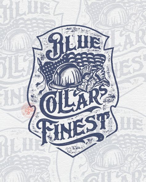 Blue Collars Finest, Design Concept 🔥 . #wakjaystudio available for commissions DM or Email me In bio for a project. Thank you 🤙🏻 . . . . . . . #appareldesign #logotype #wilderness #clothing#westernvibes #westernvibes #adventuretravel #bluecollarlife #branding #utah #designlogo#bluecollar #brand #vintage #vintagelogo #camp #logobranding#ranch #bluecollar #desert #letteringdesign#vintageapparel #arizona🌵 #adventure #company #cowboy Cowboy Logo, Arizona Adventure, Branding Mood Board, Design Concept, Vintage Logo, Apparel Design, Lettering Design, Creative Studio, Logo Branding