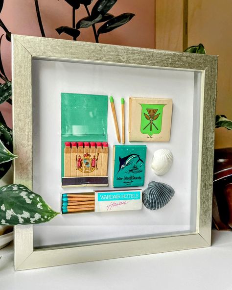 (ALMOST) All of the art available in the shop! Do you have a favorite? #Artist #artistsofinstagram #artistsoninstagram #wallart #walldecor #homeart #homedecor #uniquehomedecor #dopaminedecor #oneofakindart #funkyaesthetic #funartwork #matchbookart #matchbookdecor #matchbooks #matchbox #matches #mixedmediaart #handmade #handmadehomedecor #handmadehomegoods Matchbook Display, Matchbox Display, Match Box Art, Funky Aesthetic, Art Shadow, Matchbook Art, Matchbox Art, Match Box, Shadow Art