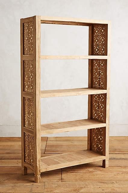 Boho Bookcase, Screened Patio, Arabic Designs, Ethnic Furniture, Narrow Bookcase, Wide Bookcase, Wood Bookcase, Furniture Trends, Unique Furniture