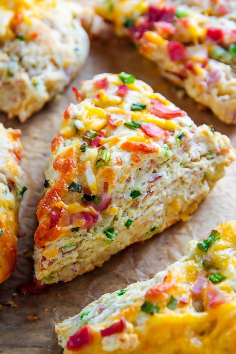 Cheese Scone Recipes, Easter Brunch Menu, Leftover Ham Recipes, Cheese Scones, Savory Scones, Easter Dinner Recipes, Easter Brunch Food, Leftover Ham, Ham Recipes