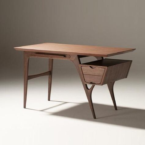 CREER Desk Reka Bentuk Dalaman, Furnitur Ruang Keluarga, Wooden Desk, Woodworking Furniture, Desk Design, Furniture Inspiration, Rustic Furniture, Furniture Projects, Wood Design