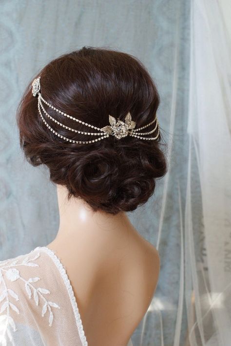 Bridal hair chain