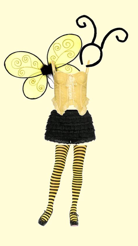 halloween costume inspo, bumble bee costume Bumblebee Halloween, Butterfly Halloween Costume, Bumble Bee Costume, Classy Halloween Costumes, Hot Halloween Outfits, Bee Costume, Pretty Halloween Costumes, Duo Halloween Costumes, Holloween Costume