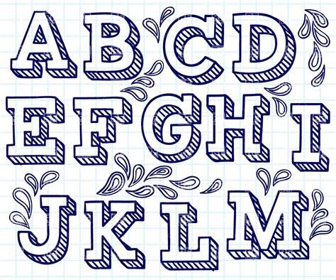 13 Cool Letter Fonts To Draw Images Easy To Draw Cool Cool Letter Fonts, Fonts To Draw, Alfabet Font, Bubble Letter Fonts, Design Alphabet, Bullet Journal Font, Journal Fonts, Writing Fonts, Alfabet Letters