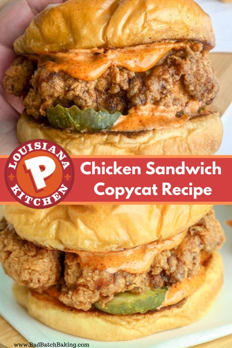 Chicken Sandwich Sauce, Homemade Chicken Sandwich, Popeyes Chicken Sandwich Recipe, Easy Chicken Sandwich, Popeyes Chicken Sandwich, Spicy Chicken Sandwich, Recipe Copycat, Chicken Sandwich Recipe, Popeyes Chicken