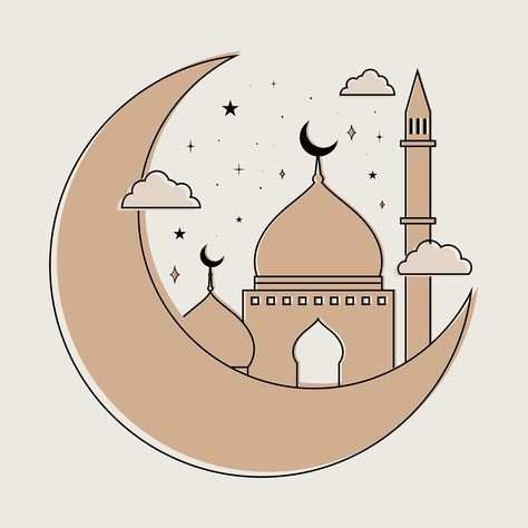 Beige Ramadan illustration, aesthetic celebration design psd | premium image by rawpixel.com / Techi Ramadan Illustration, Poster Ramadhan, Ramadan Png, Ramadan Cards, About Ramadan, Ramadan Poster, Eid Card Designs, Ramadan Images, Ramadan Background