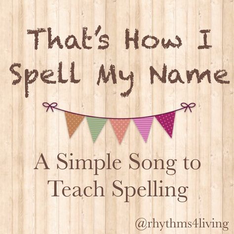 That's how i spell my name: A simple song to teach spelling Learning Names Song, Spelling Name Songs, Spelling Name Preschool, Learn To Spell Name Preschool, Name Spelling Songs Preschool, Name Songs For Preschool, Name Spelling Activities Preschool, Name Songs Preschool, Name Recognition Activities