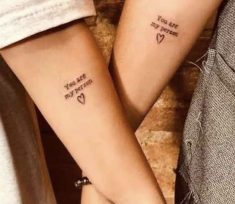 My Person Tattoo, Person Tattoo, Maching Tattoos, Best Couple Tattoos, Stunning Tattoos, Cute Couple Tattoos, Couple Tattoos Unique, Couples Tattoo Designs, You Are My Person