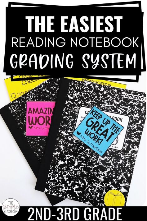 An easy way to grade student reading notebooks, without spending hours of your time. Grade a stack of student notebooks in 30 minutes or less with this simple classroom system! This set of reading response cards, along with the materials for grading student notebooks, will keep you organized this year in your 2nd or 3rd grade classroom! 3rd Grade Reading Standards, Student Treasures Publishing, Student Binders 3rd Grade, Teaching 3rd Grade Reading, Reading Notebook Ideas, Reading Centers 3rd Grade, Third Grade Reading Classroom, 3rd Grade Centers, Led Classroom