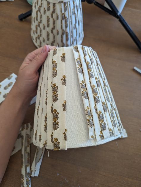 No Sew Lampshade DIY — Em Hales Home Painted Lampshade Diy, Brigitte Singh, Diy Lamp Shade Makeover, Diy Lampshade Makeover, Recover Lamp Shades, Mudroom Inspiration, Federal House, Lampshade Diy, Diy Lampshade