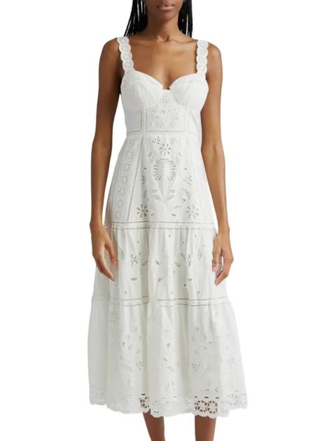 11 Summer 2024 Fashion Trends You Need to Know and Shop Right Now | Glamour White Corset Dress, 2010s Fashion, Cotton Sundress, White Corset, Camisole Dress, Grad Dresses, Lace Midi, One Tree, Farm Rio