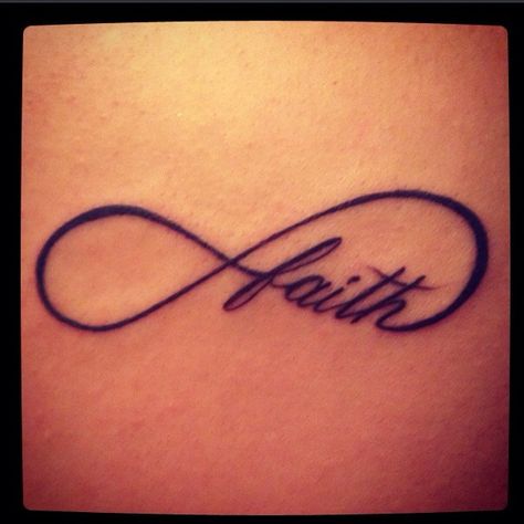 Infinite faith tattoo My first one Faith Tattoo, Infinity Sign, Family Tattoos, Tattoo Lettering, Love Love Love, Love Love, Infinity Tattoo, Tattoos And Piercings, I Tattoo