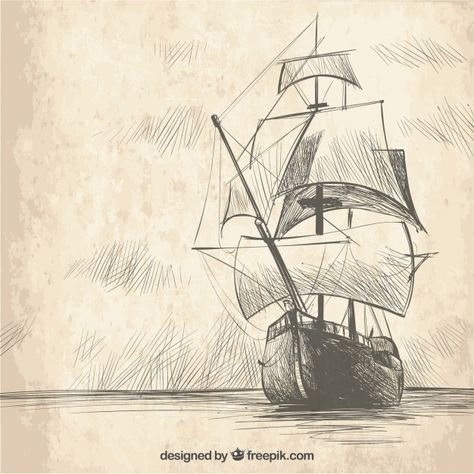 More than a million free vectors, PSD, photos and free icons. Exclusive freebies and all graphic resources that you need for your projects Guest Room Wall Art, Pirate Ship Drawing, Ship Sketch, Navi A Vela, Boat Drawing, Ship Drawing, Soyut Sanat Tabloları, Rustic Art, Color Pastel