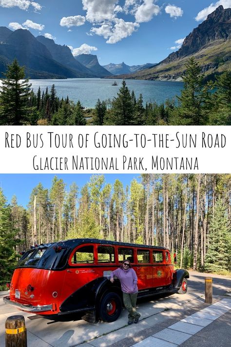 Take a Red Bus Tour of Going-to-the-Sun Road at Glacier National Park Glacier National Park Vacation, Glacier National Park Trip, Wyoming Vacation, Volunteer Travel, Montana Travel, Glacier Park, Red Bus, National Park Vacation, Bus Travel