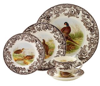 15009 Farmhouse: Fall Farmhouse Table Setting Spode Woodland, Plates And Cups, Casual Dinnerware, Porcelain Eggs, Thanksgiving Table, Place Setting, Pheasant, Dinnerware Set, Salad Plates