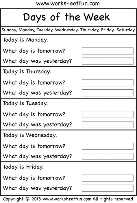 Days of the Week – Worksheet / FREE Printable Worksheets – Worksheetfun Special Education Worksheets, अंग्रेजी व्याकरण, Materi Bahasa Inggris, Kinder Worksheets, Homeschool Lessons, First Grade Worksheets, English Grammar Worksheets, 2nd Grade Worksheets, English Worksheets For Kids