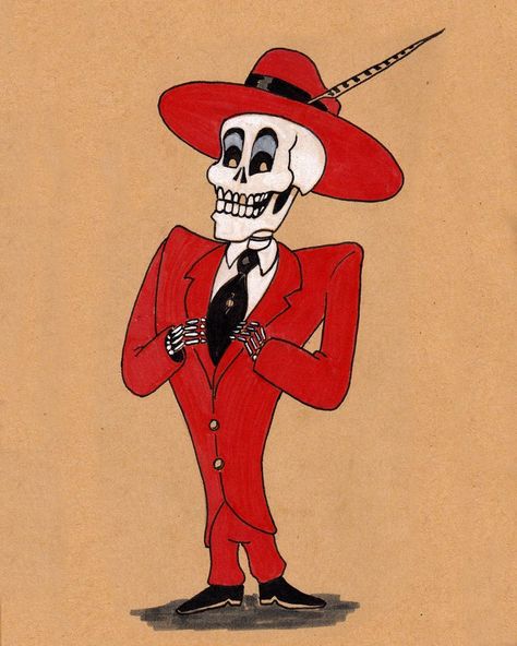 Drawing With Markers, Zoot Suit, Marker Drawing, Drawing Art, Day Of The Dead, Ink Drawing, Insta Art, Spiderman, Markers