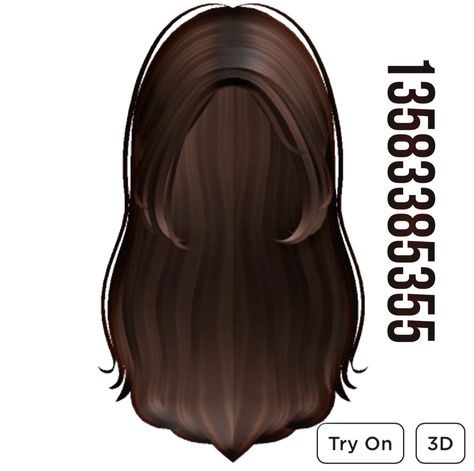 Berry Ave Hair Codes Brown, Brown Hair Roblox Id, Flowy Hair, Brookhaven Codes, Brown Hair Roblox, Pelo Cafe, Roblox Hair, Hair Roblox, Hair Codes