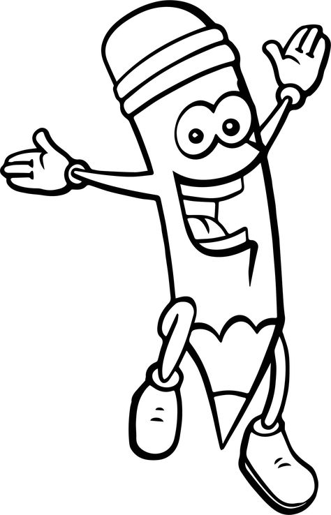 nice Happy Cartoon Pencil Coloring Page Pencil Coloring, Abc Coloring Pages, Abc Coloring, Love Coloring Pages, Adult Coloring Designs, Coloring Pages For Boys, Happy Cartoon, Cartoon Coloring Pages, Good Cartoons