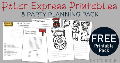 Polar Express Printables, Polar Express Printable, Polar Express Worksheets, Polar Express Crafts, Elf Breakfast, Polar Express Activities, Polar Express Christmas Party, Polar Express Tickets, Polar Express Theme