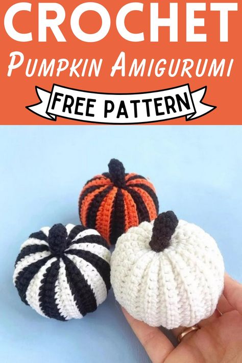 Crochet Small Pumpkins Free Pattern, Diy Fox Decor, Crochet Pumpkin Applique Free Pattern, Pumpkin Amigurumi Free Pattern, Crocheted Pumpkins Free Pattern, Crochet Pumpkins Free Pattern Easy, Autumn Crochet Patterns Free, November Crochet, Pumpkin Crochet Pattern Free