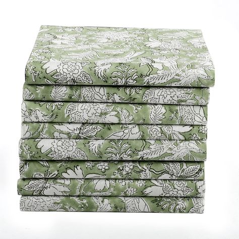 PRICES MAY VARY. 100% COTTON – SOFT & DURABLE: Our Olive Green patterned table napkins are printed on superior grade, 100% soft cotton and are exquisitely finished with neat stitched hems. 18 Inches x 18 Inches – SET of 6 colorful hand printed napkins to add elegance to your table décor. MULTIPURPOSE USE : These beautiful-looking napkin bundle sets are made for multiple uses! Use it as dinner napkin, kitchen towel, tortilla wrap, reusable gift wrap, etc. NEAR ENDLESS USES: These cloth napkins ar Floral Napkins Wedding, Reusable Gift Wrap, Floral Napkins, Fabric Napkin, Printed Napkins, Indian Block Print, Wedding Cocktail, Wedding Linens, Block Printing Fabric