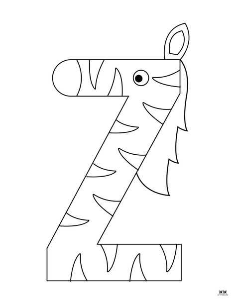 Letter Z Coloring Pages - 15 FREE Pages | Printabulls Letter Z Zebra Crafts For Preschoolers, Letter Z Coloring Page, Preschool Letter Z Crafts, Letter Z Worksheets Kindergarten, Letter Z Crafts For Toddlers, Letter Z Worksheets For Preschool, Z Worksheets Preschool, Letter Z Crafts For Preschoolers, Letter Z Preschool