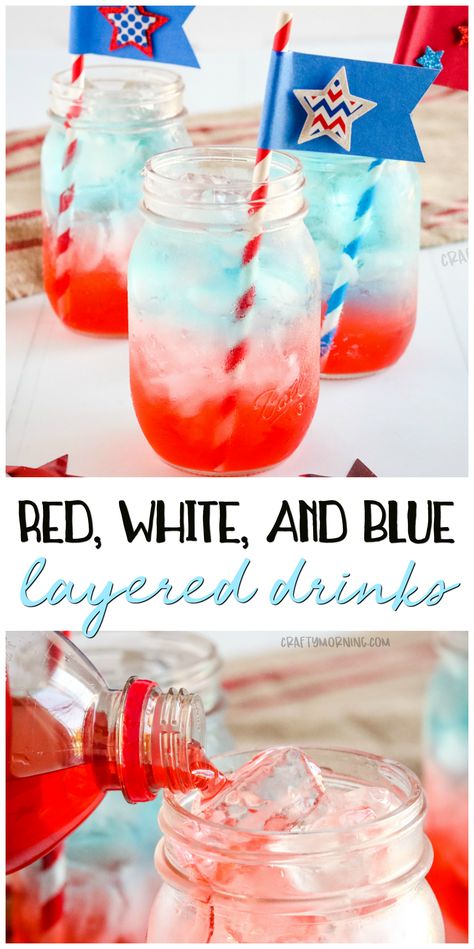 Red White And Blue Drinks, Red White Blue Drink, Cousins Trip, Patriotic Drinks, Fourth Of July Drinks, Kids Drinks, Kids Drink, Pool Drinks, Blue Drink