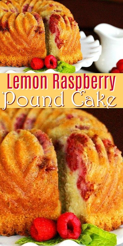 Raspberry Pound Cake, Southern Pound Cake, Sour Cream Pound Cake, Homemade Snickers, Raspberry Recipes, Wedding Cake Recipe, Spring Desserts, Easy No Bake Desserts, Chocolate Chip Recipes