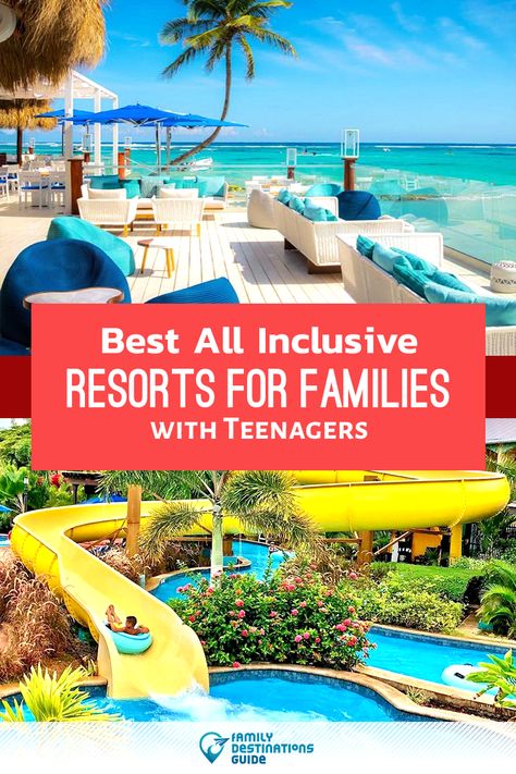 Want ideas for a family vacation with teenagers? We’re FamilyDestinationsGuide, and we’re here to help: Discover the best all-inclusive resorts for families with teens - so you get memories that last a lifetime! #familyvacation #tripswithteens All Inclusive Resorts For Families, Family Tropical Vacation, Teen Vacation, Best Tropical Vacations, Winter Family Vacations, All Inclusive Beach Resorts, Resorts For Kids, Best Family Resorts, Best All Inclusive Resorts