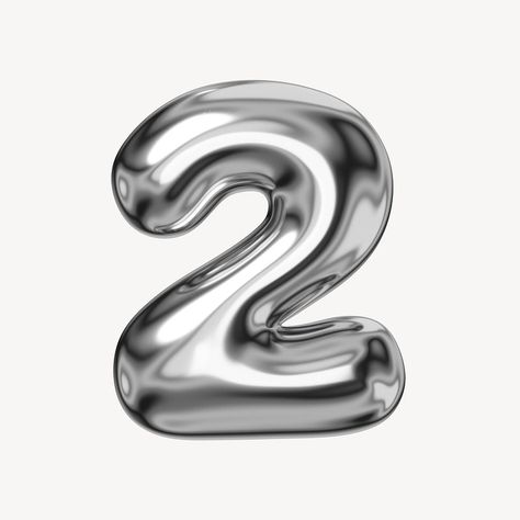 1 number one, 3D chrome | Premium PSD - rawpixel Chrome Numbers, Silver Typography, Numbers Typography, Bubble Letter Fonts, Font Bubble, 3d Chrome, Instagram Font, 3 Number, Old English Font