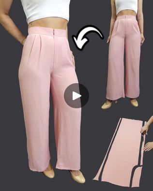 How To Sew Trousers For Women, Women Trousers Pattern, Trousers Pattern, Thread & Yarn, Sewing Basics, High Waisted Trousers, Trousers Women, Sewing Patterns, Trousers