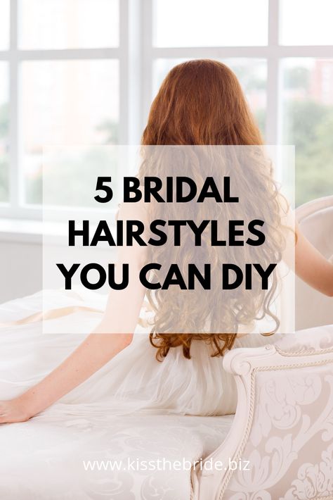 Wedding Hair Videos, Diy Wedding Hairstyles, Diy Bridal Hair, Easy Wedding Diy, Simple Bridal Hairstyle, Short Bridal Hair, Bridal Hair Tutorial, Diy Your Wedding, Diy Wedding Hair