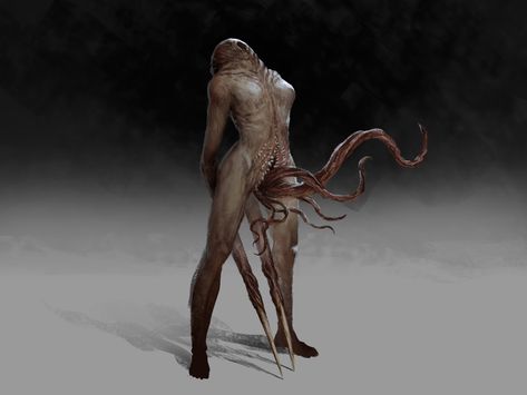 ArtStation - Monster set 1, Leonardo Wyrnist Scary Monster Art, Arte Pop Up, Female Monster, Nightmares Art, Lovecraftian Horror, Dark Creatures, Eldritch Horror, Horror Monsters, Scary Monsters