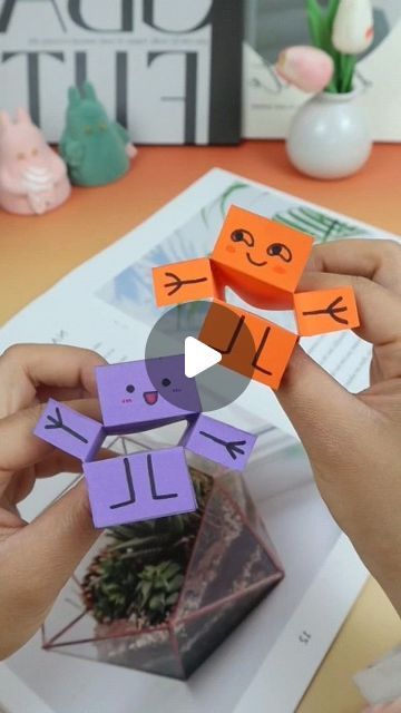 Pop Art Drawings Ideas Easy, Paper Crafts Diy Kids Simple Easy, Diy Toys Easy, Origami Person, Easy Diy Toys, Origami Cute, Origami Toys, Easy Origami For Kids, Dance Crafts