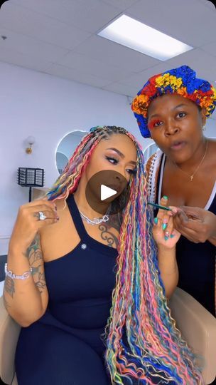 155K views · 93K reactions | Full video rainbow boho braid on @darealbbjudy 🔥😍 | Bilonda Alice Mukendi | beautybyalicedimplz12 · Original audio Rainbow Box Braids, Boho Braid, Rainbow Braids, Boho Locs, Rainbow Boho, Boho Braids, Goddess Braids, Boho Hairstyles, Colorful Boho