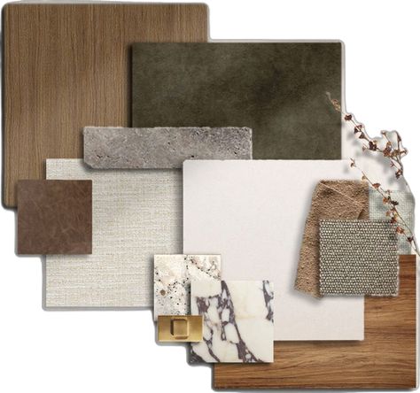 #naturaltextures #naturalmaterials #materialboard #interiordesign #houseinspo Bathroom Color Boards, Dark Material Board, Eucalyptus Mood Board, Home Finishes Mood Board, Material Board Interior Design, Mood Boards Interior Design, Home Mood Board, Material Moodboard, Material Color Palette