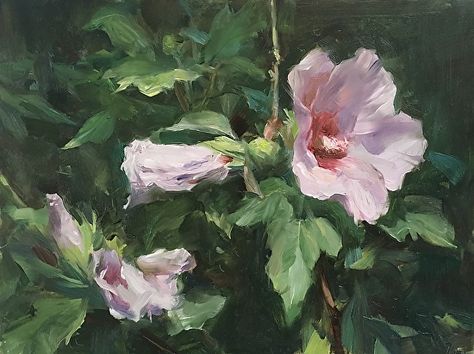 Kyle Ma - Purple hibiscus- Oil - Painting entry - August 2019 | BoldBrush Painting Competition Hibiscus Oil, Gallery Painting, Purple Hibiscus, Painting Competition, Still Life Flowers, Muse Art, Southwest Art, I Pick, Arte Inspo