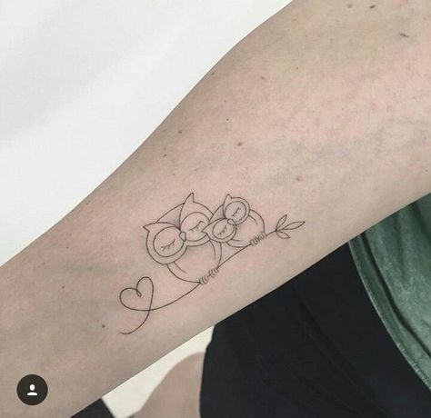 Tiny Owl Tattoo, Baby Owl Tattoos, Cute Owl Tattoo, Wrist Bracelet Tattoo, Sunflower Tattoo Sleeve, Animal Tattoo Ideas, Clover Tattoos, Wicked Tattoos, Weird Tattoos