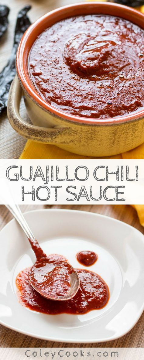 Guajillo Chili Hot Sauce (Video!) | Coley Cooks... Taco Ideas, Tarte Vegan, Hot Sauce Recipe, Mayo Recipe, Mexican Sauce, Chile Guajillo, Hot Sauce Recipes, Spicy Salsa, Easy Mexican