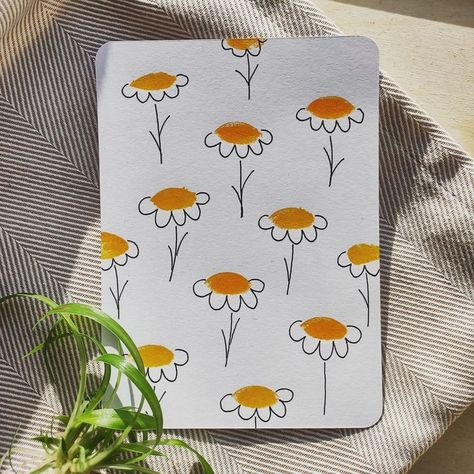 Drawn Cards Handmade, Simple Greeting Card Design, Hand Drawn Greeting Cards Ideas, Quick Card Ideas, Home Made Greeting Cards, Simple Greeting Cards Handmade, Homemade Cards Ideas Easy, Cute Cards To Make, Cute Cards Diy