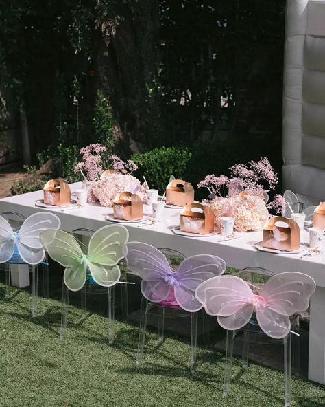 Fairy Theme Birthday Party, Butterfly Birthday Party Decorations, Butterfly Themed Birthday Party, Fairy Garden Birthday Party, Fairy Tea Parties, Baby Birthday Themes, Butterfly Birthday Party, Fairy Garden Party, Garden Party Birthday