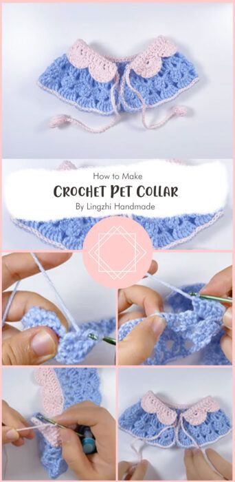 Easy Pet Collar Free Crochet Pattern Ideas - Carolinamontoni.com Crochet For Dogs Collar, Crochet Dog Accessories Ideas, Crochet Accessories For Dogs, Cat Crochet Accessories, Crochet Pet Clothes, Crochet Pet Costumes, Crochet Pet Collar, Collar Tutorial, Crochet Pets