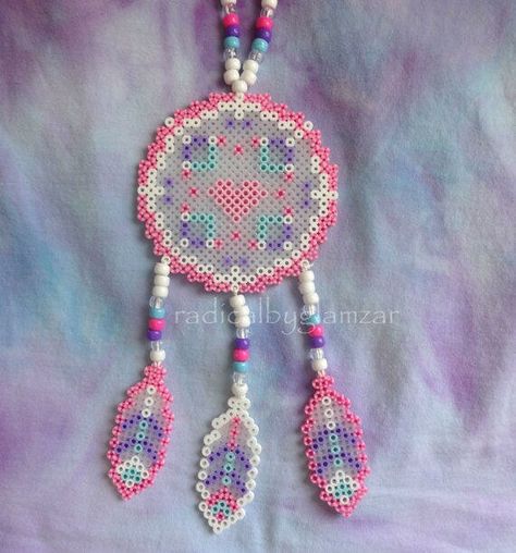 Kandi Necklace, Hamma Beads Ideas, Perler Creations, Melty Bead Patterns, Fusion Beads, Hama Beads Design, 8bit Art, Perler Bead Templates, Hama Bead