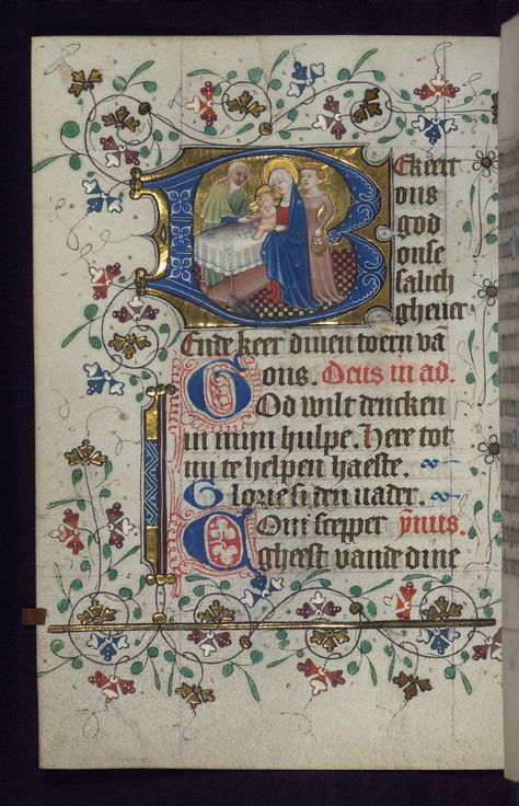 Medieval Illumination, Kneeling In Prayer, Illustrated Manuscript, Handwritten Text, Medieval Books, Illumination Art, Art Sacre, Book Of Kells, Ancient Books